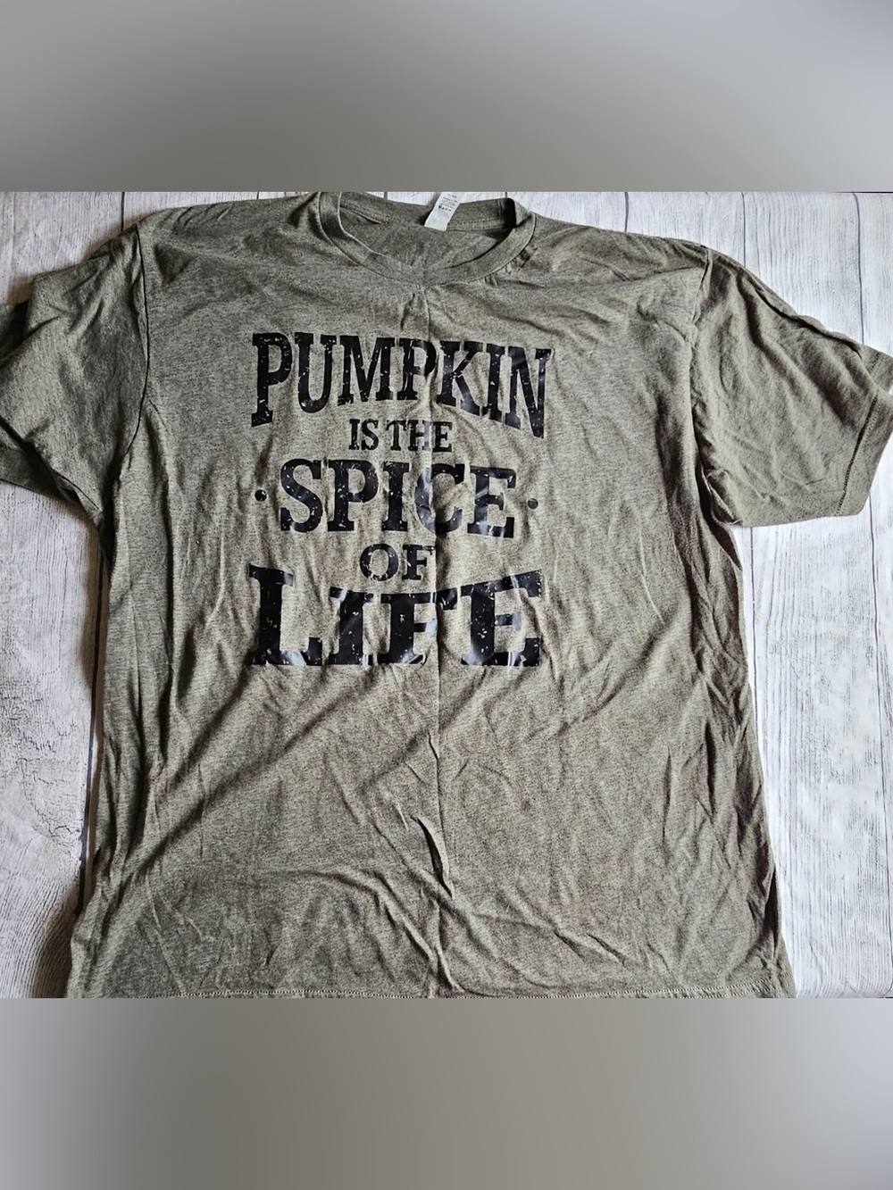 Pumpkin Is The Spice Of Life Graphic Tee - Olive Green